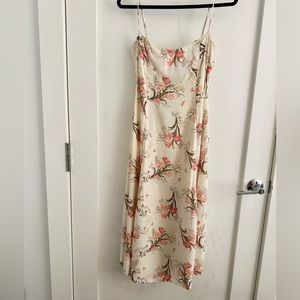 Reformation Dress with Pink Tulips